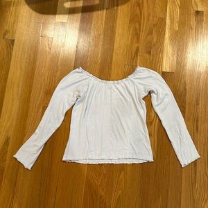 White long sleeve top